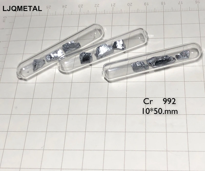 

Стеклянная герметичная деталь 99.2% чистый Cr элемент коллекция образцов подарок для хобби