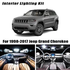 Canbus Белый внутренний свет + лампа номерного знака Лампы для Jeep Grand Cherokee 1998-2017 WJ WK MK1 MK2 светодиодная карта купольный свет