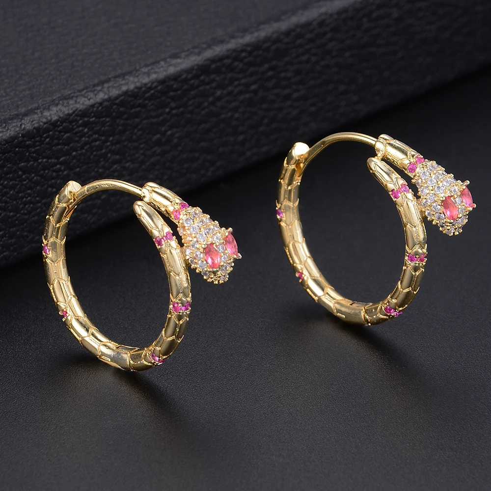 Новые очаровательные Роскошные элегантные милые серьги в виде змеи для женщин