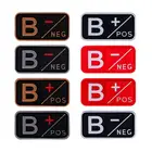 1 шт. 3D ПВХ A + B + AB + O + Положительный A- B- AB- O-отрицательный пластырь для группы крови NEG Тактический моральный дух Pa