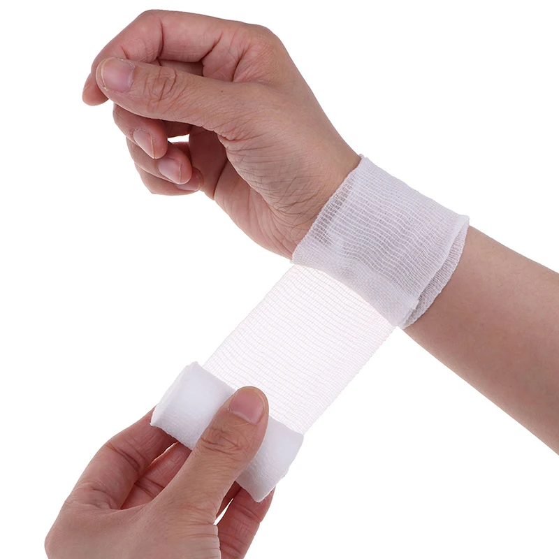 

6 rolls/lot 5cmx4.5m PBT Elastic Bandage First Aid Kit Gauze roll Wound Dressing Medical Nursing Emergency Care Bandage