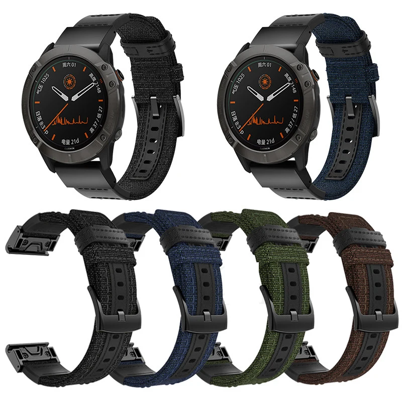Нейлоновый ремешок для часов Garmin Fenix 6X 6 5X 5 Plus 3 HR Forerunner 935 945 22 26 мм|Смарт-аксессуары|