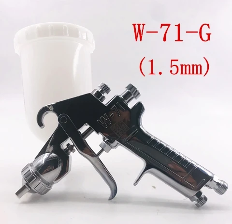1.5mm Япония HVLP W71 ручной W-71 пистолет-распылитель ручка Краски пистолет 400 мл 0,8/1,0/1,3/1,5/1,8 мм Укороченное пальто пистолет мебель Краски ing Краски пистолет - Цвет: 1.5mm