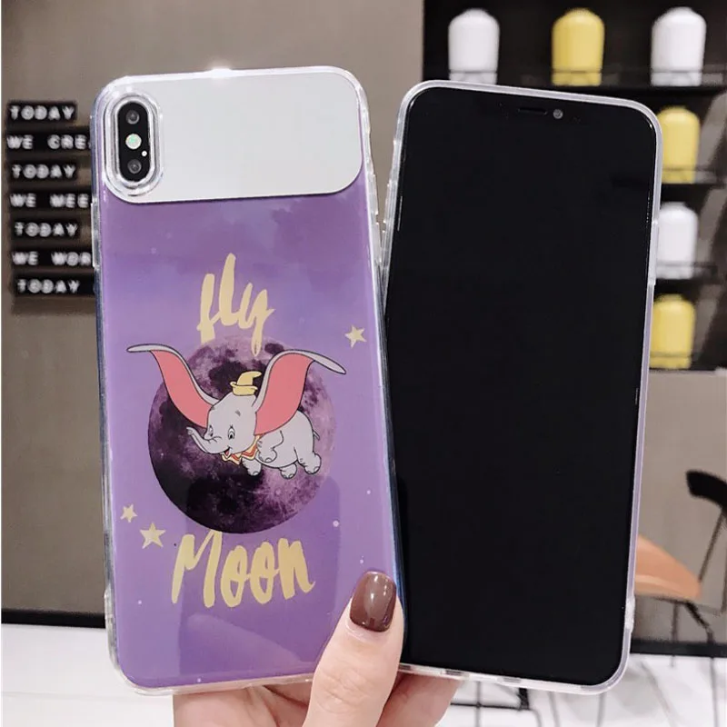 Зеркальные Чехлы для iPhone X Xs MAX XR 11 Pro Роскошный чехол телефона с милым дьявольским