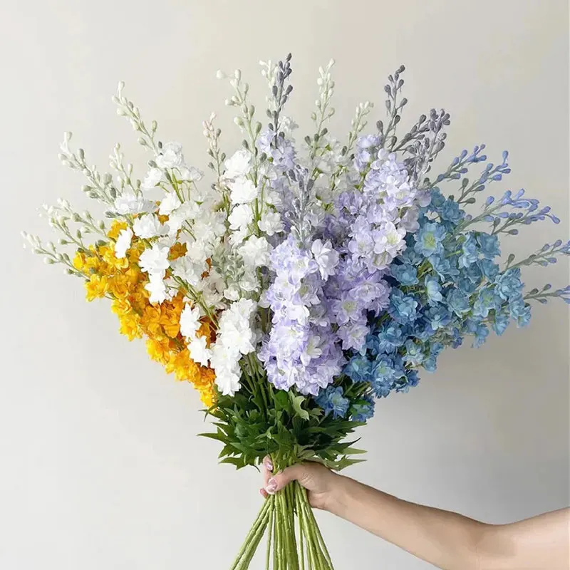 Искусственные шелковые цветы Delphinium 85 см для свадебного украшения вечеринки