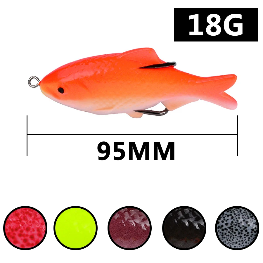 6 шт./лот мягкие рыболовные приманки двойные крючки 9 5 см 18 г верхние морские