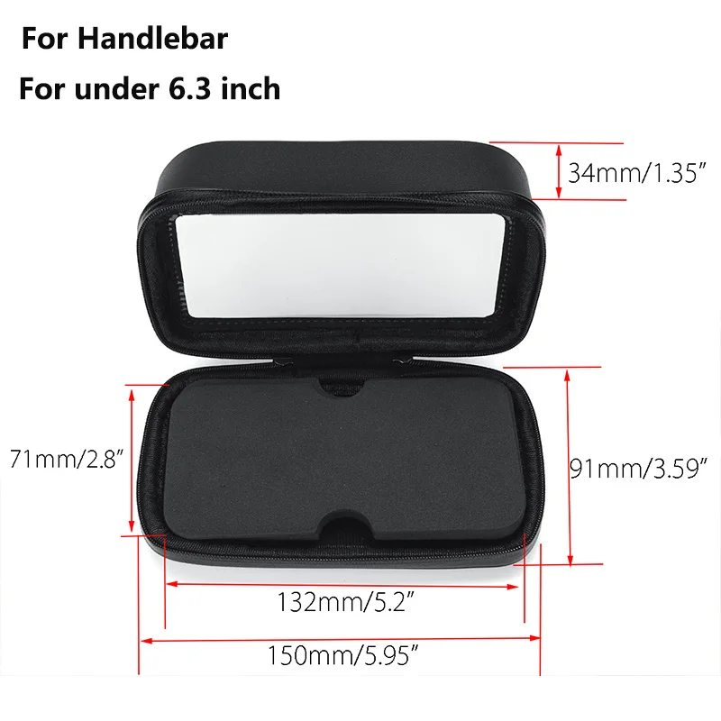 mtb bike bicycle holder bag pouch touch screen bicycle motorcycle handlebar holder for 5 5 6 5 inch waterproof cycling mounts free global shipping