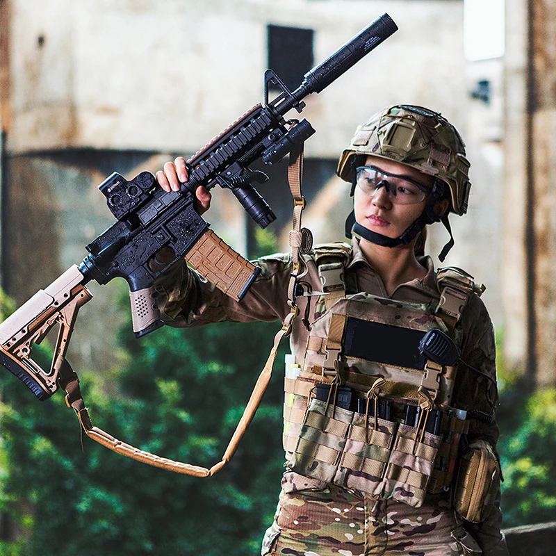 Tactical OneTigris Ajustable Correa de Pistola Bungee Airsoft Rifle Pistola Sling Con Pistola Correa de Hombro ParaTiro de Caza