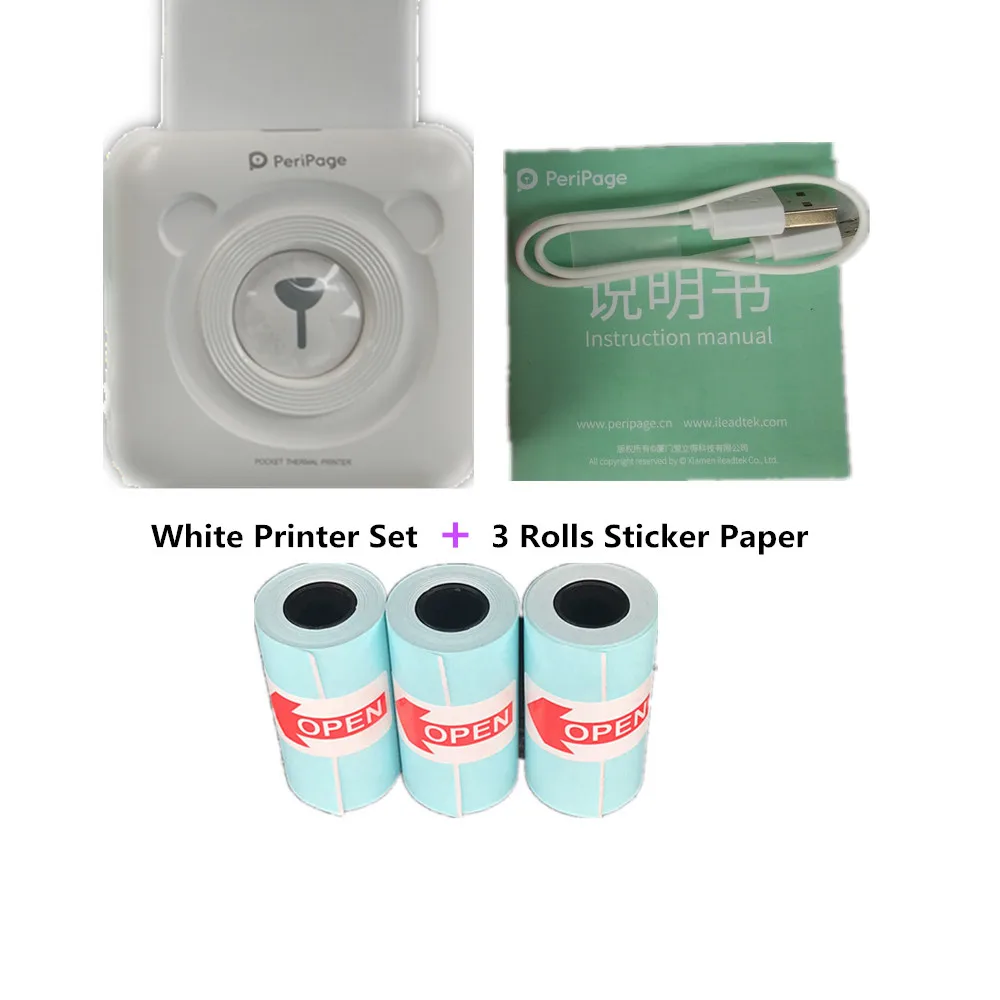 Add Sticker Paper GOOJPRT A6 Peripage Bluetooth портативный фотопринтер Мини карманный принтер для IOS Android системы телефон Pequinas Impresoras Fotos - Цвет: Add Sticker Paper