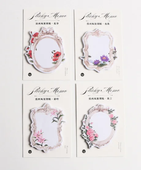 

Стикеры для заметок в винтажном стиле с цветами (1 упаковка)