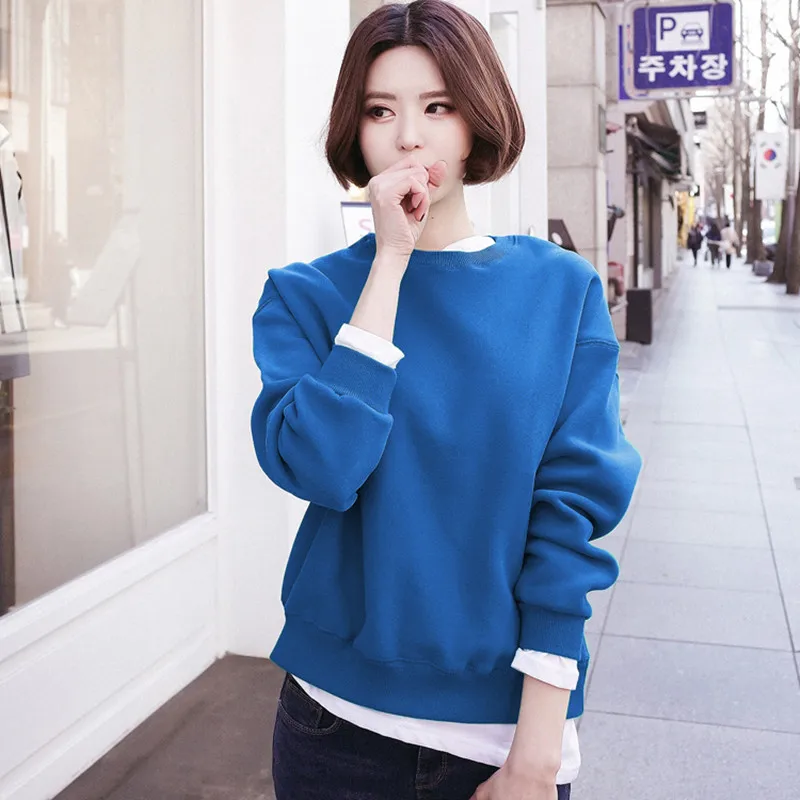 

PLAMTEE 2022 New Hot Women Pullover Sweater Autumn Fake Two Loose Solid Color All-Match Thin Fashion Casual Long-Sleeved Top