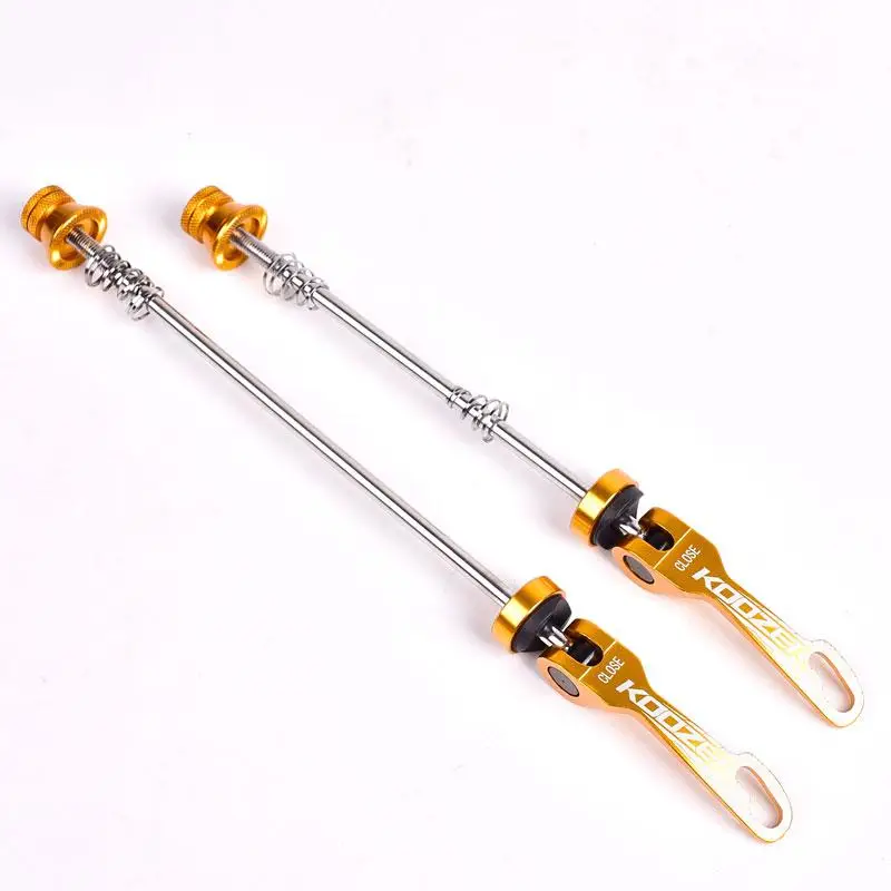 KOOZER 2Pcs Aluminium Alloy Bicycle Wheel Hub Skewers Quick Release Road Mountain Bike Front &amp Rear Skewer Bolt Lever Axle | Спорт и