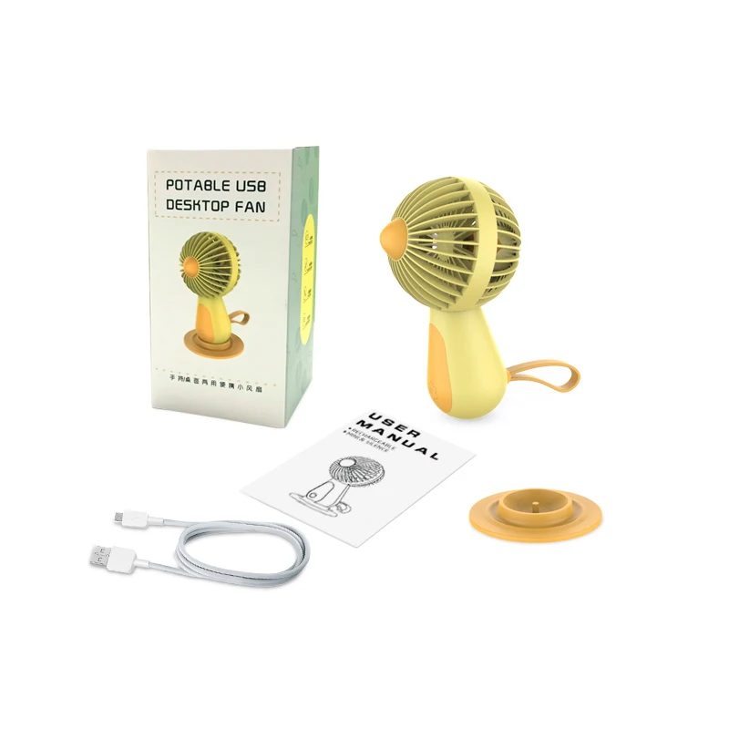 

iHoven Mini Desktop Fan USB Rechargeable Handheld Portable Fan Air Cooler Cooling Pocket Fans for Outdoor Travel Home
