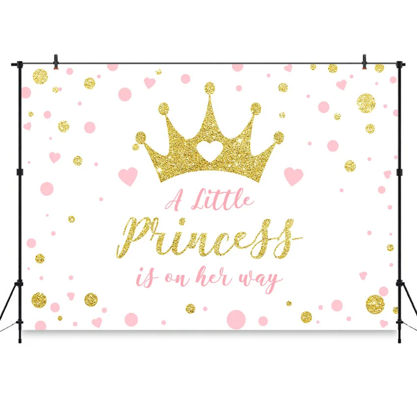 Фотофон маленькая принцесса детский душ декорация розовая любовь вечерние фото
