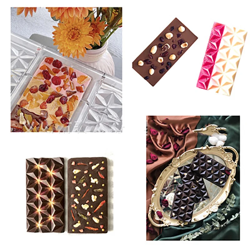 

Rhombus Block Shape PC Polycarbonate Chocolate Bar Mold Candy Fondant Mould Ice Cube Jelly Making Mold Baking Pastry Tools