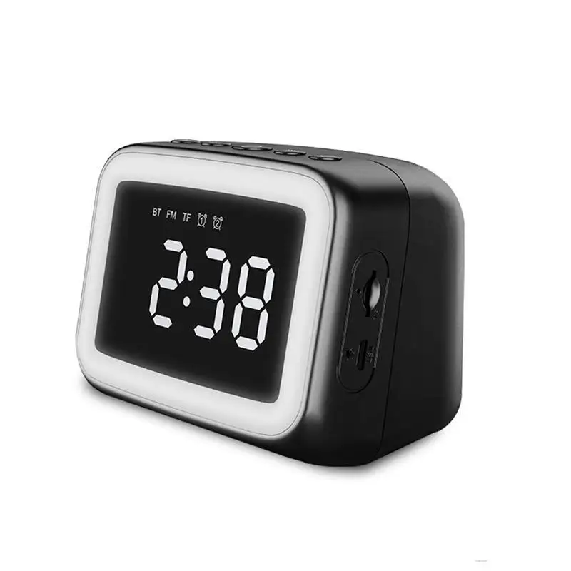 

Mini Bluetooth Speaker With Mirror Clock/ Night Light Function FM Bluetooth Clock Speaker