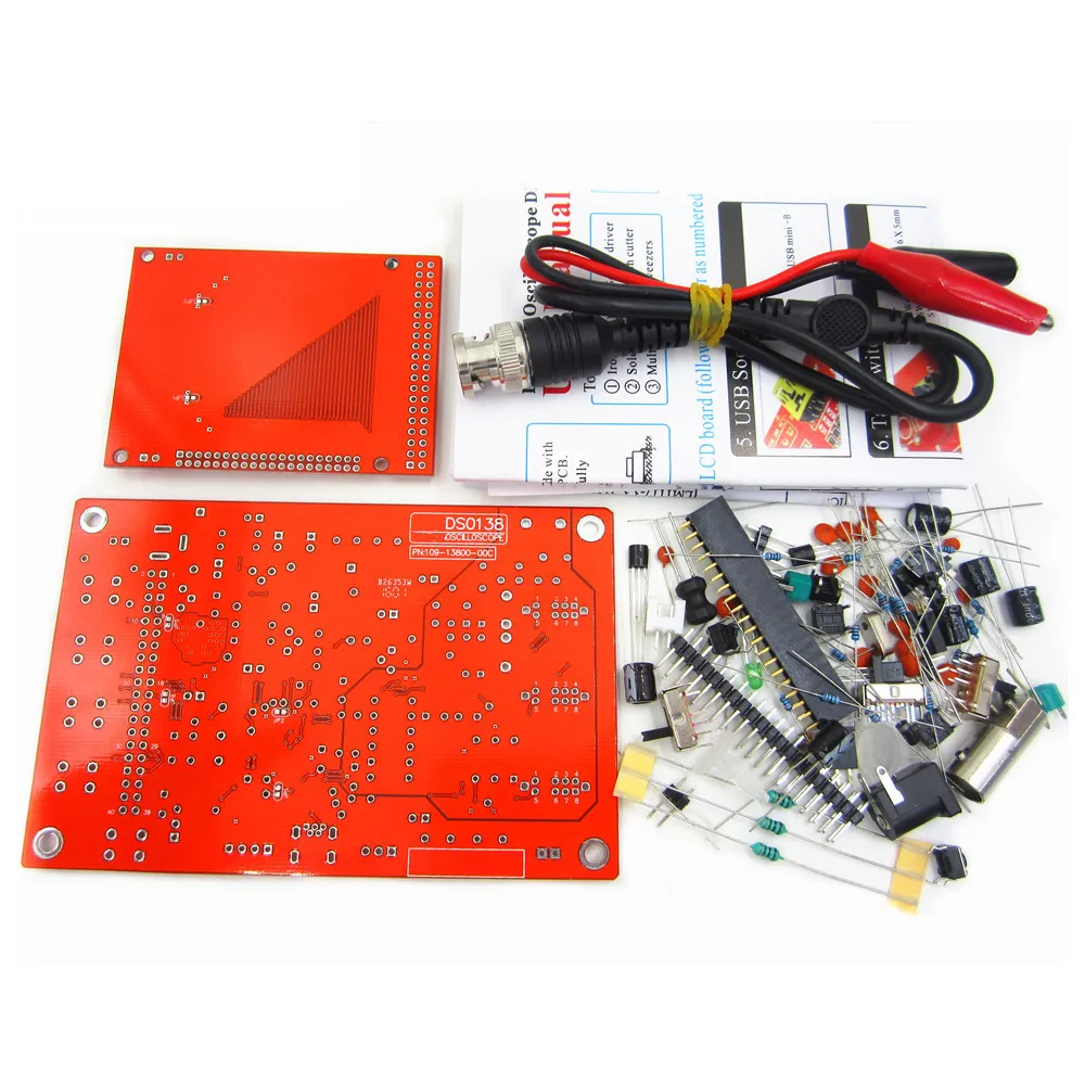 DSO138 2.4&quot TFT Digital Oscilloscope Kit DIY 200KHz Tester 1Msps Bandwidth Probe Electronic Production Suite | Электроника