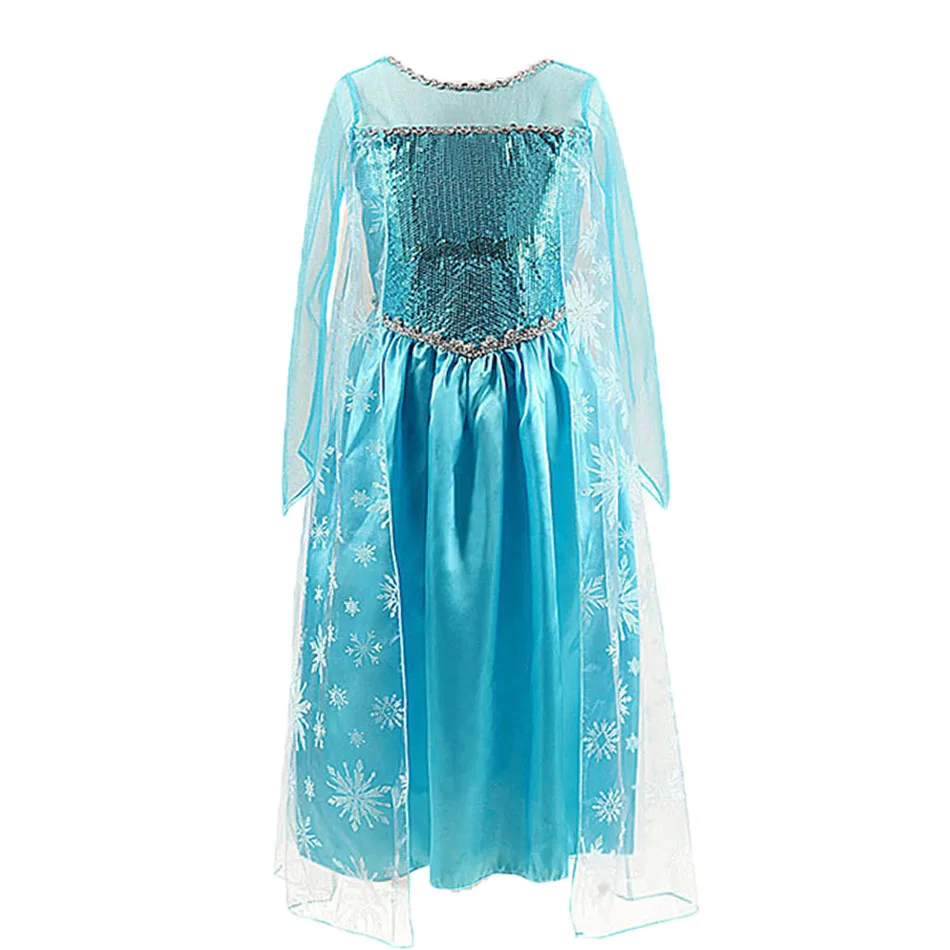 Girls Elsa Anna Dress Snow Queen Princess Costume Kids Baby Girl Cosplay Birthday Party Christmas Fancy 3-10 Years |