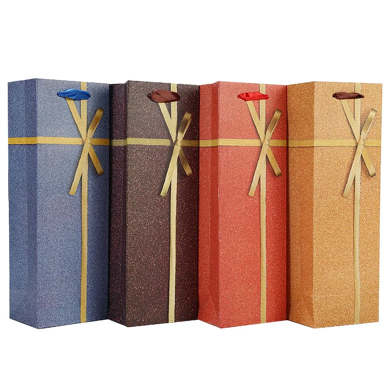 12 шт. в упаковке Бумага пакеты для вина 12x8x35 см подарок посылка клеточку с