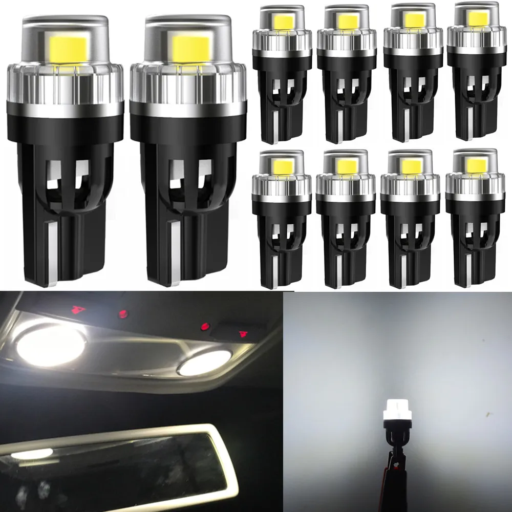 

T10 W5W LED White No error Car LED Bulb interior dome light For Fiat 500 500L 500X 500E 500C LED interior Lamp light 2007-2018