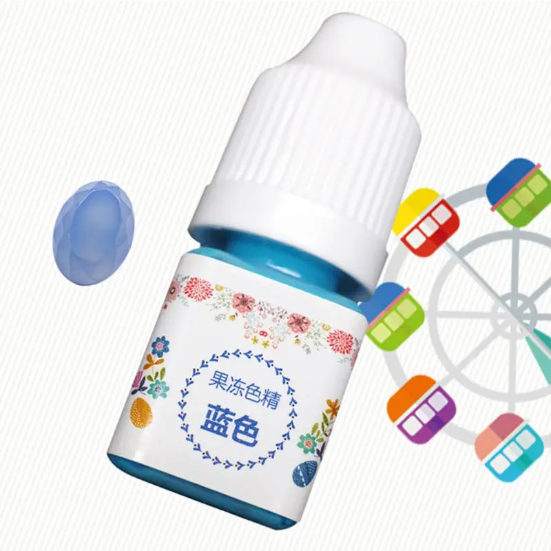 

6 Pcs/Set UV Glue Jelly Pigment Liquid Epoxy Resin DIY Handmade Crafts Jewelry Making Mixed Color High Concentration Translucent