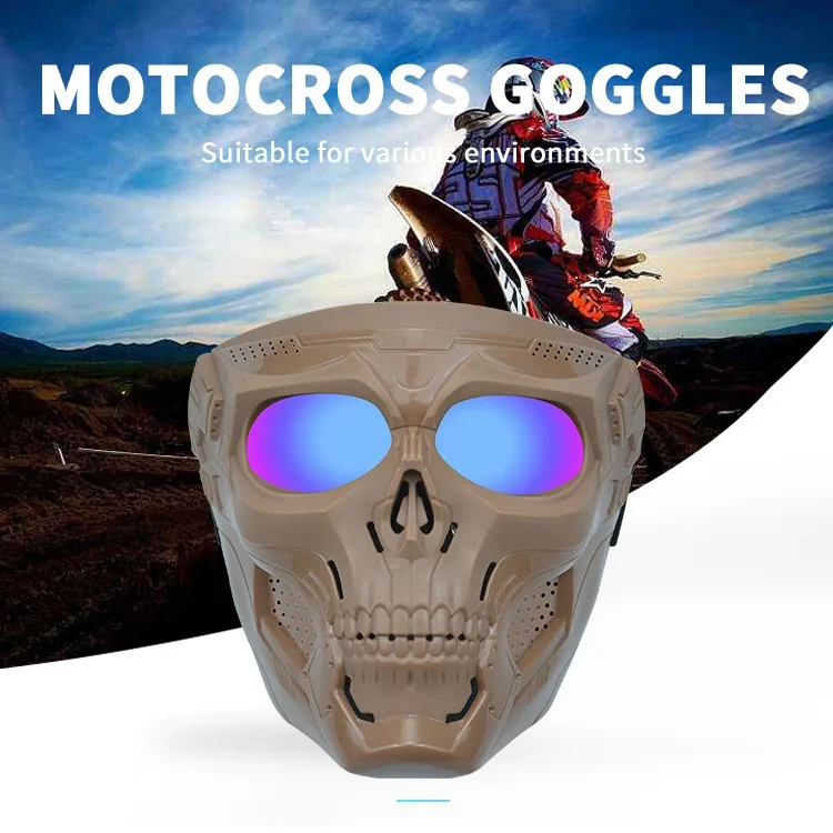 Мотоциклетные очки маска на шлем ветрозащитные для езды мотоцикле и открытом