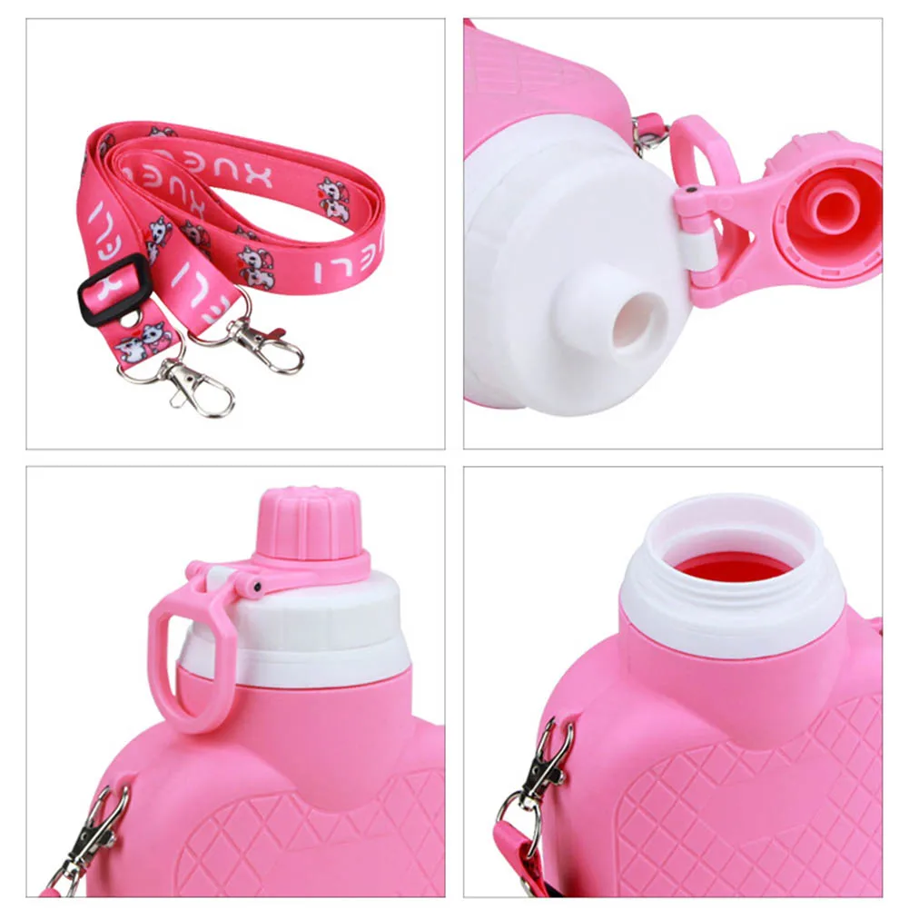 Бутылка для воды с пластиковым крючком и ремнями большая емкость герметичная не