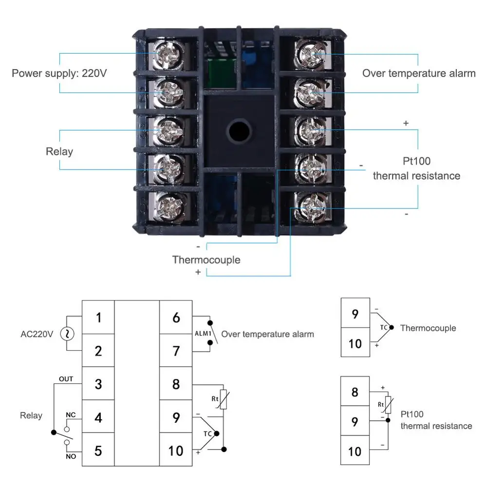 0 ℃ ~ 1300 сигнализации REX-C100 Дисплей PID Температура контроллеры Наборы AC110-240V для