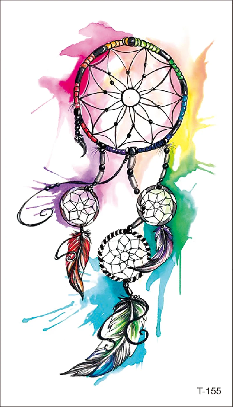 Waterproof Temporary 3d Tattoos Sticker On Body Art Colorful Watercolor Panda Fox Rabbit Fake Glitter Tattoo Flash Women Tattoo