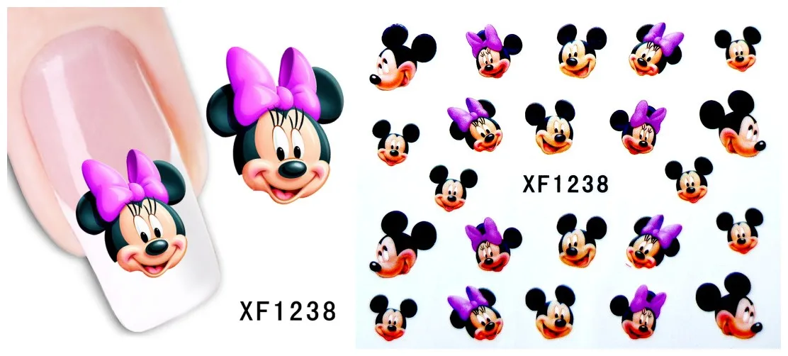 5 Sheet/lot DIY Lipstick Nail Art Water Sticker Girls Manicure Design 3D Cartoon Animal Stickers Transfer Decals | Красота и здоровье