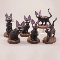 a cat with a cocky tail black cat decoration action figure doll animation peripherals unisex model toy