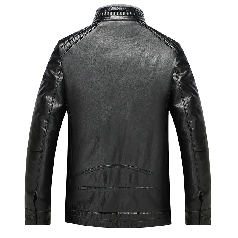 Большие размеры 8XL 6XL хит 2018 зимняя мужская новая кожаная куртка деловая