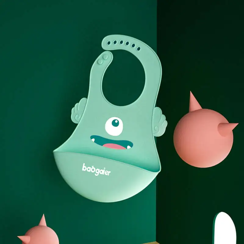 21 BalleenShiny Детские Водонепроницаемые Мягкие силиконовые нагрудники для младенцев с мультяшным принтом животных регулируемые инструменты для кормления 4 цвета нагрудники для мальчиков и девочек - Цвет: 21