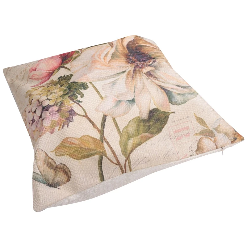 Акция! Винтажный цветочный/цветочный льняной декоративный чехол для подушки