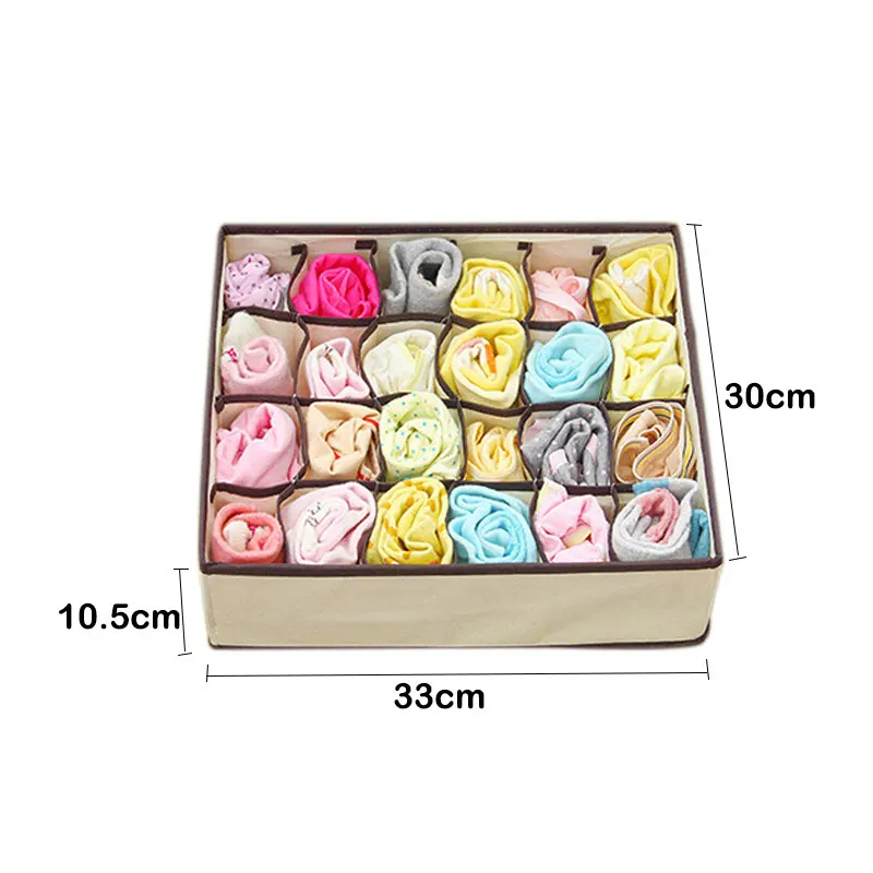 4 шт./компл. нетканый бежевый ящик для хранения нижнего белья контейнер ящика