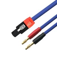 active speaker cable speakon 4 pole nl4fc to 2 banana spade 2y plug 2 0 open wire for stage speaker gold plating