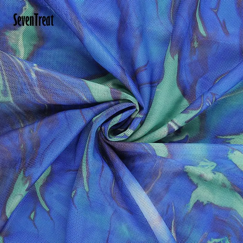 

Off Shoulder Women Tank Top Tie Dye O Neck Fashion Summer Clothes for Teens Y2K Sexy Crop Top 90S Sleeve Cut Basic Tops