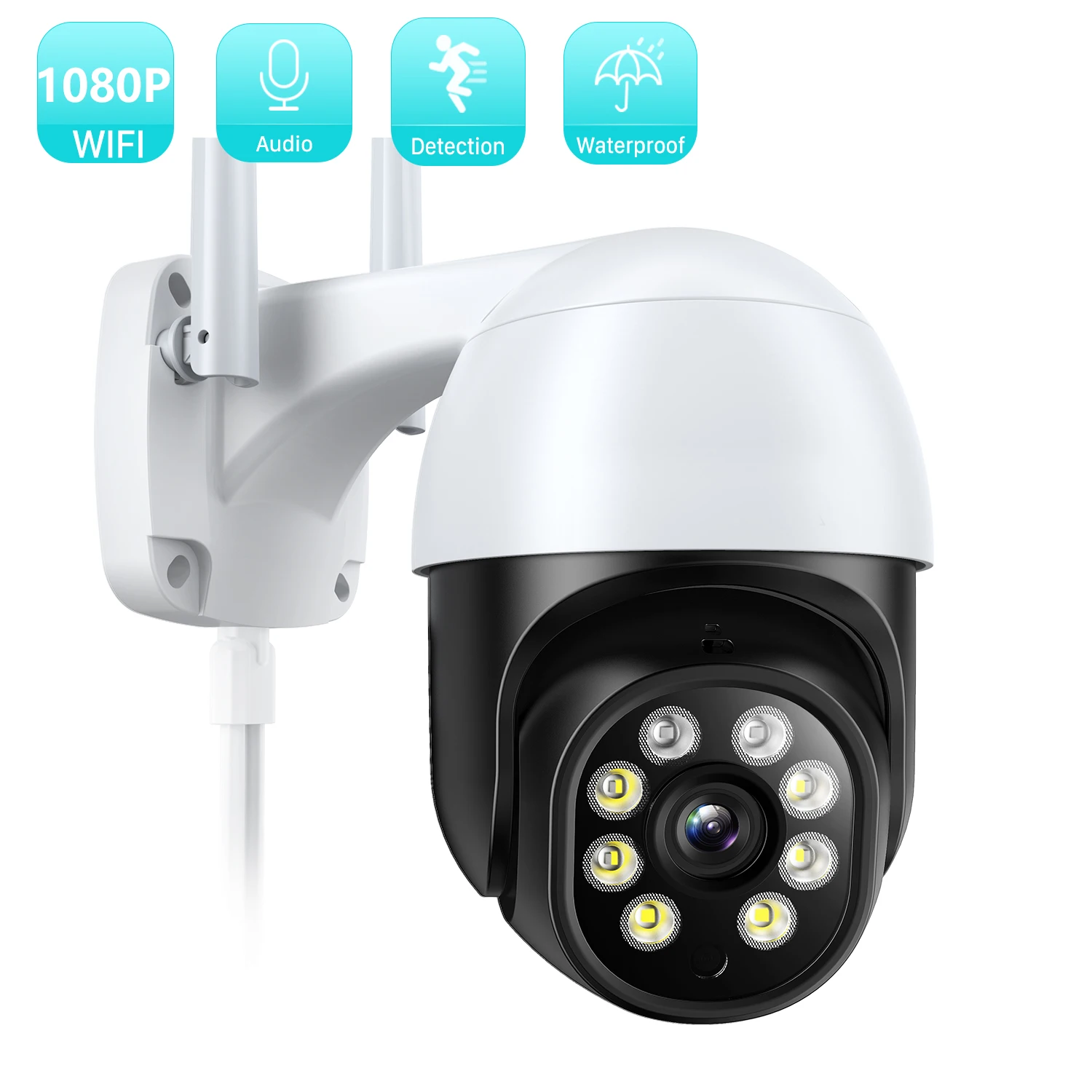 

1080P HD PTZ IP Camera 3MP Wireless Outdoor 4X Digital Zoom Auto Tracking Camera Human Detection Security P2P WiFi Surveillance