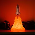 Лампа в форме Луны, 3D принт, ракета, Космический Шаттл, ночная Светодиодная лампа для детской спальни, декоративная ракета, подарок