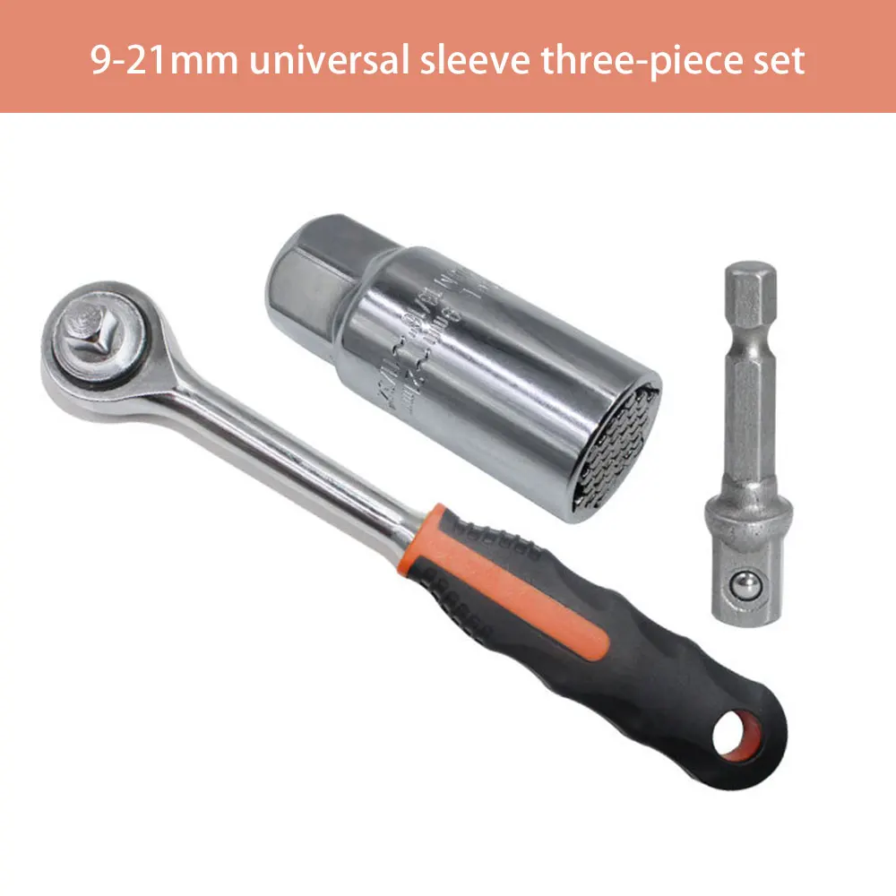 1Set Portable Concave Needle Sleeve CRV Multifunctional Magic Socket Head Double Bubble Set for Car Repair |