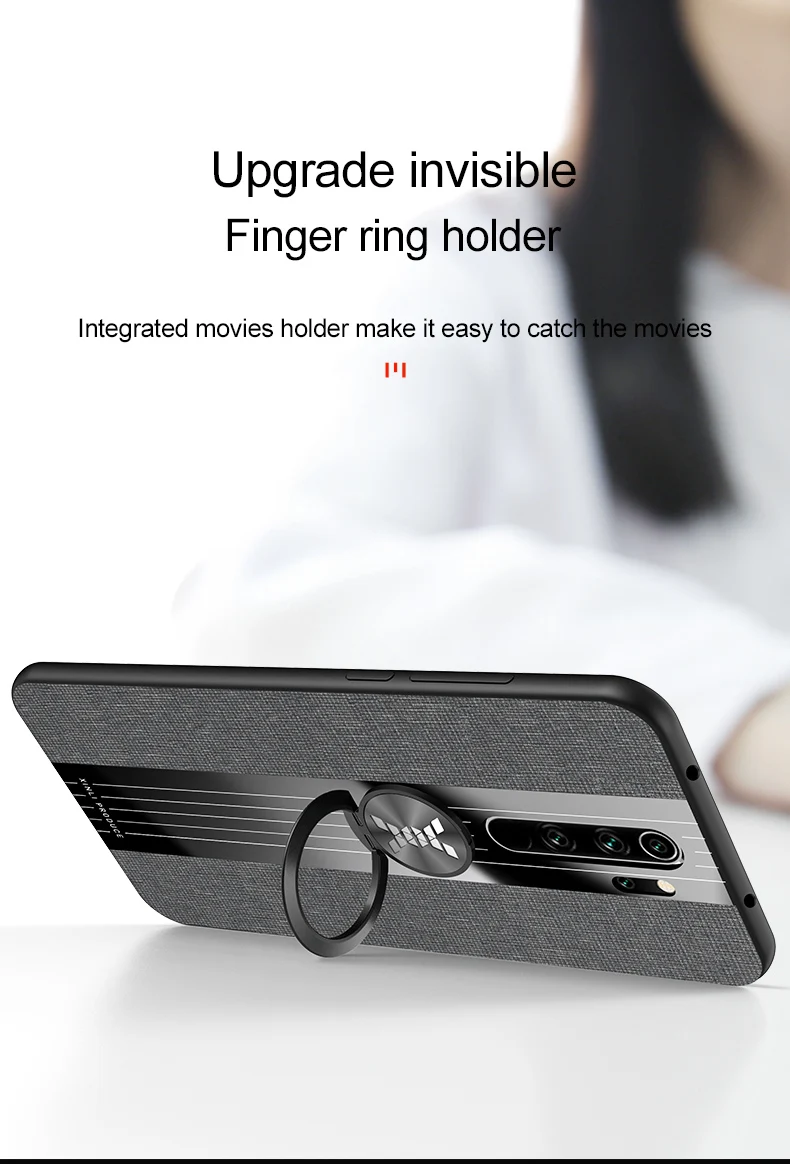 KONSMART Роскошный чехол для телефона для Xiaomi Redmi Note 8 Pro палец кольцо благородный противоударный защитный чехол xiomi Redmi Note 8Pro Note8