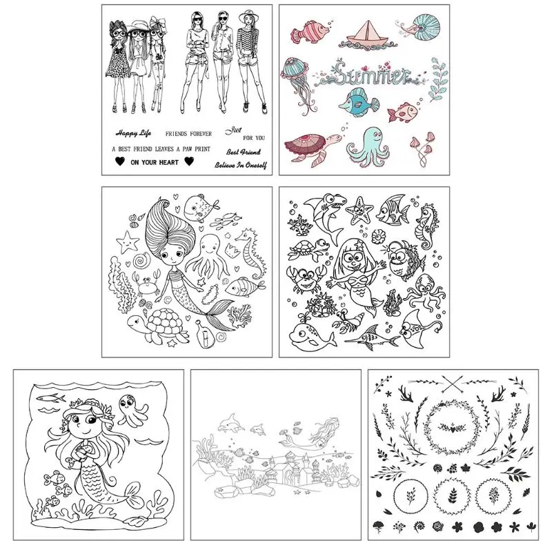

Garland Leaves Flower DIY Silicone Clear Stamp Seal Scrapbook Embossing Album