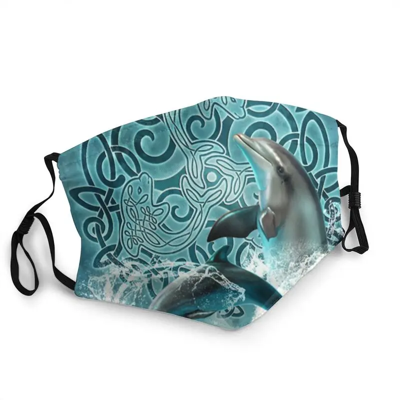 

Viking Dolphin Face Mask Men Anti Haze Dust Sea Animal Water Whale Mask Protection Respirator Breathable Mouth Muffle