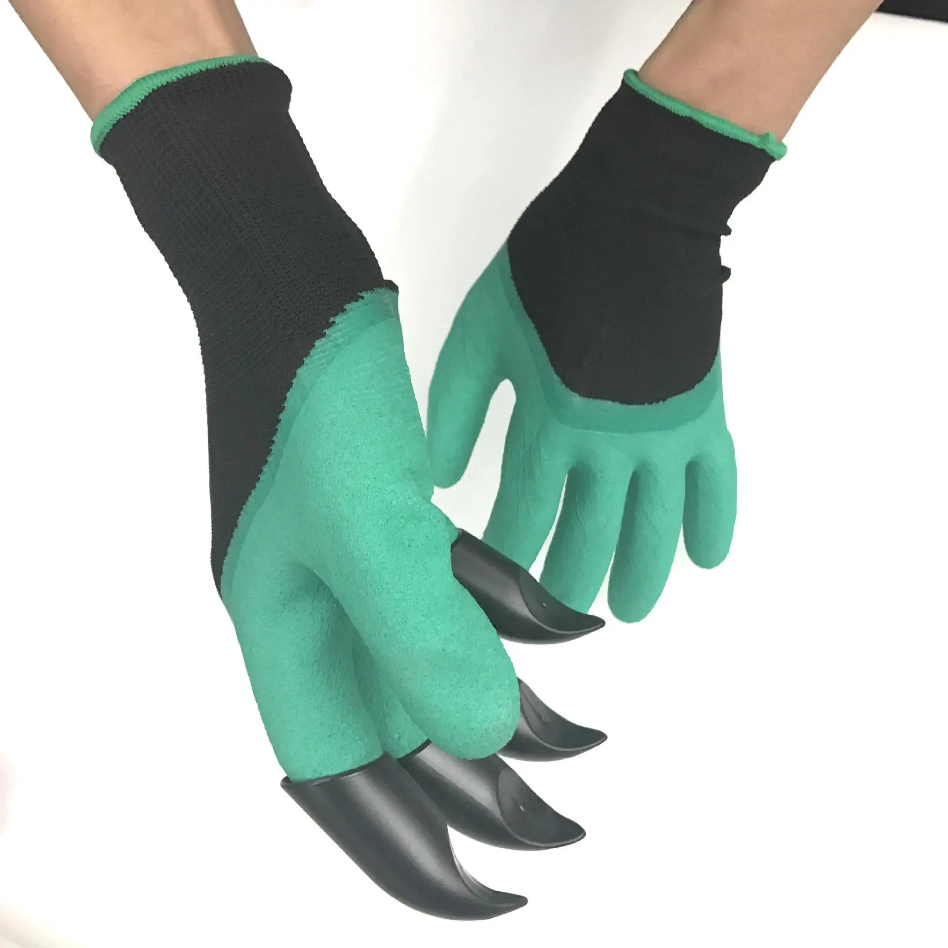 

1 Pair Garden Gloves 4 ABS Plastic Garden Rubber Gloves With Claws Quick Easy to Dig and Plant For Digging Planting