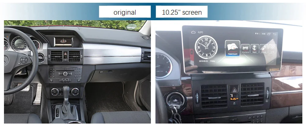 10,2" 4+ 64G Android мультимедийный сенсорный экран для Mercedes Benz GLK X204 2008-2012 Автомобильный дисплей с радио gps навигацией