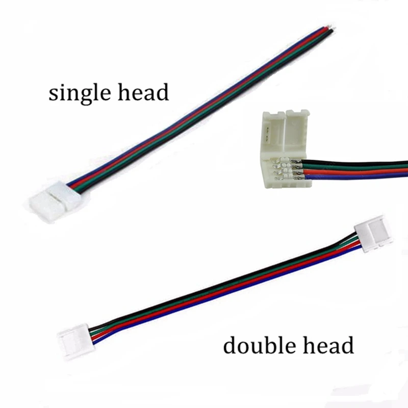 10 шт. мм 4 Pin RGB Разъем для SMD 5050 светодиодные полосы света клип Solderless PCB плата с