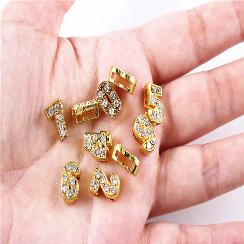 8 мм полный горный хрусталь скользящая фигура арабские цифры цифра талисманы 0 9