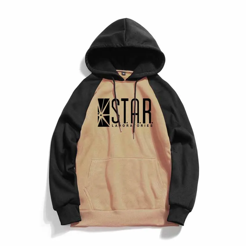 Мужская толстовка с капюшоном Черная Толстовка длинным рукавом и принтом звезд