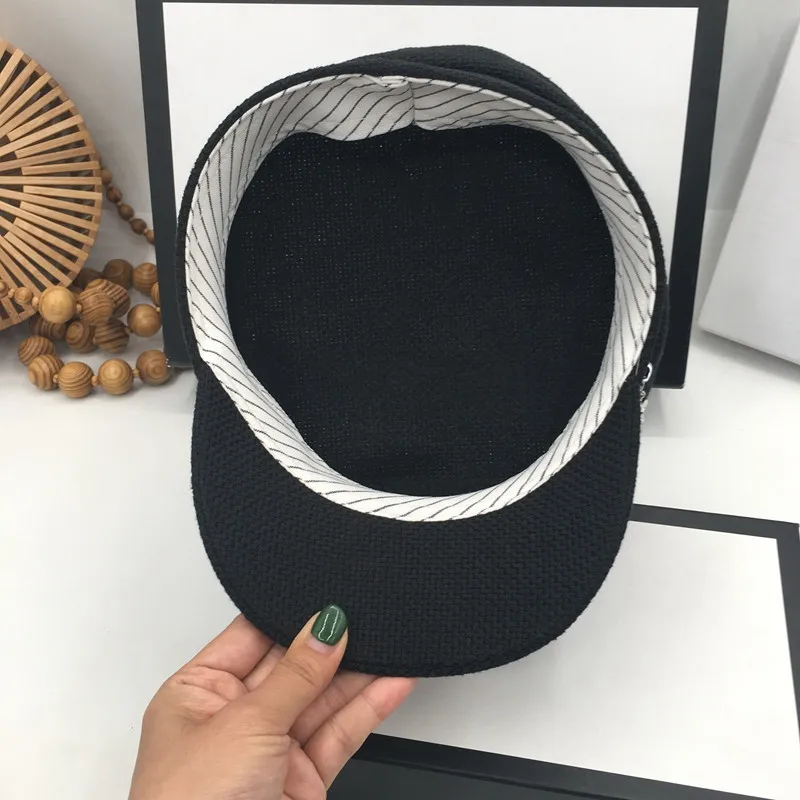 Весенняя и летняя индивидуальная хлопковая льняная темно синяя шляпа на молнии