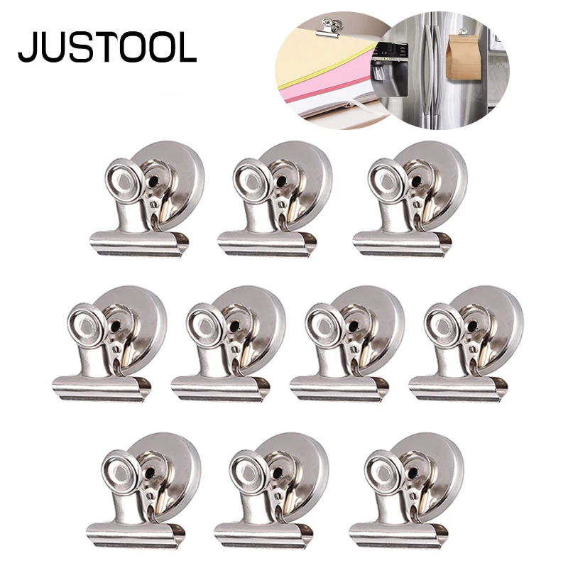 

JUSTOOL 10 шт. магнитные клипсы магнит на холодильник клип офис белая Классная доска висит Фото Календарь зажим для доски